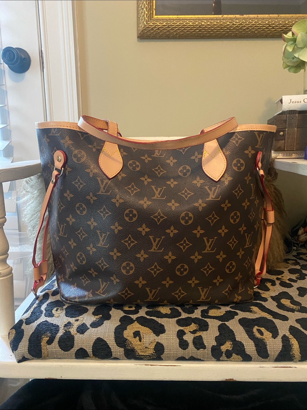 Brown and tan unbranded fashion tote bag